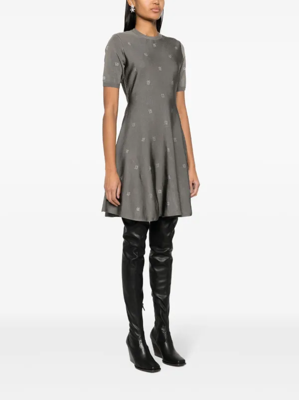 【完売品】AND MARY｜ Wendy flare mini dressグレー ANDMARY】Wendy flare mini dress