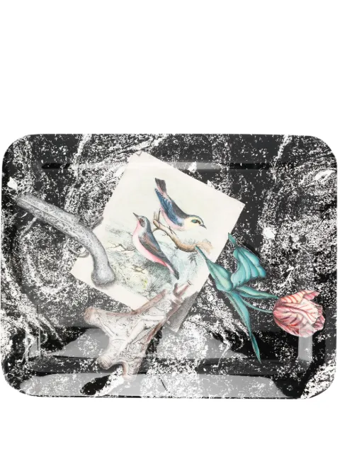 Fornasetti graphic-print ceramic tray