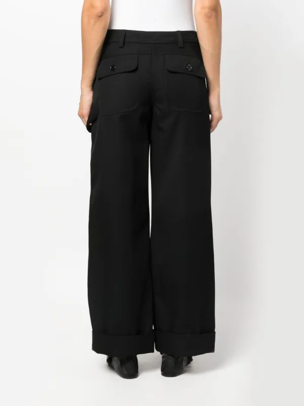 【関税込み】Simone Rocha ブラック Puddle ワイドパンツ Simone Rocha - Bow Detail Puddle Trousers – Simone Rocha US