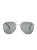 Dolce & Gabbana Eyewear double-bridge pilot-frame sunglasses - Gold