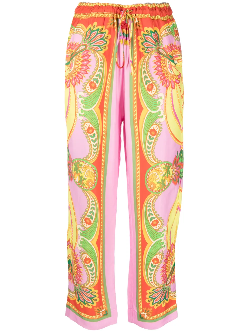 FARM Rio Broek met paisley-print Geel