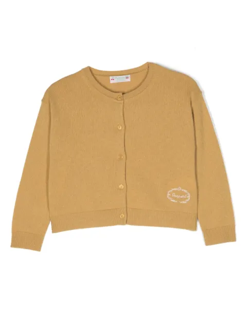 Bonpoint logo-embroidered cashmere cardigan