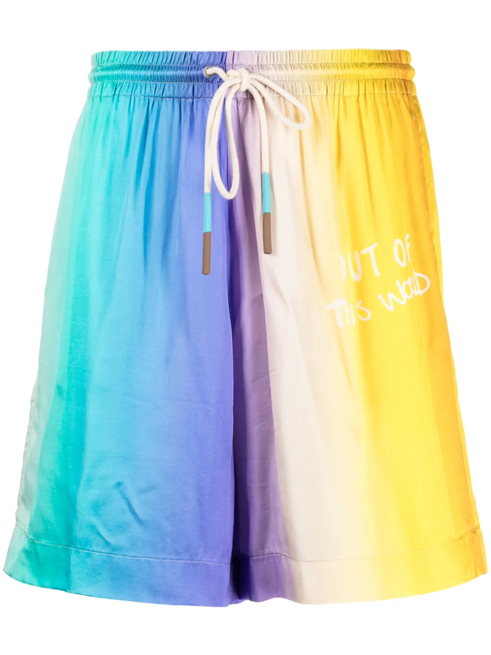 Mira Mikati drawstring ombré-effect shorts