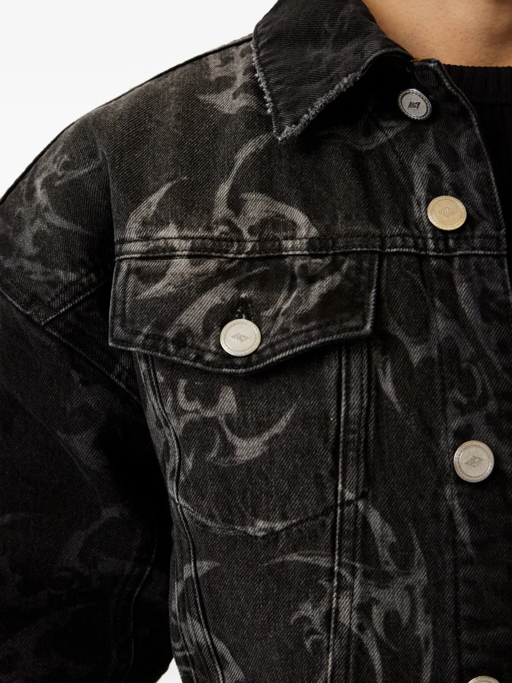 Han Kjøbenhavn Denim jack met uitgesneden details Zwart