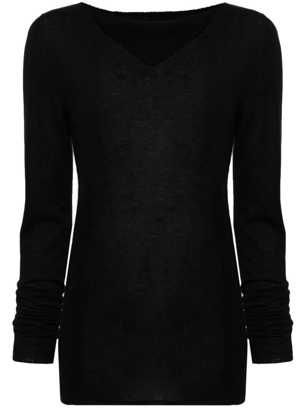 Rick Owens Boat-neck Cashmere Jumper In Black