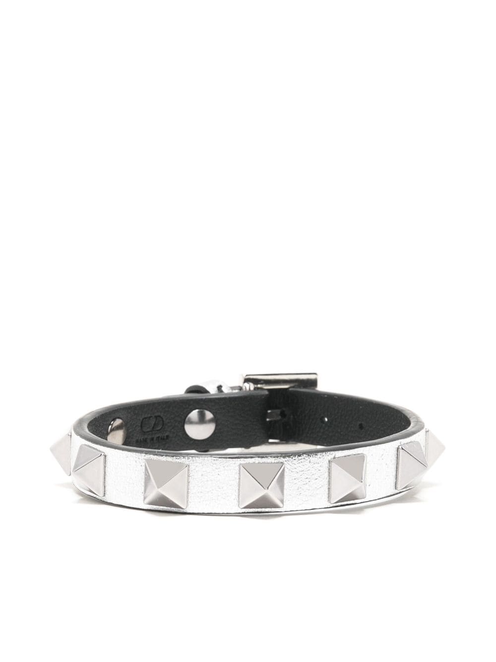 Image 1 of Valentino Garavani Rockstud leather bracelet