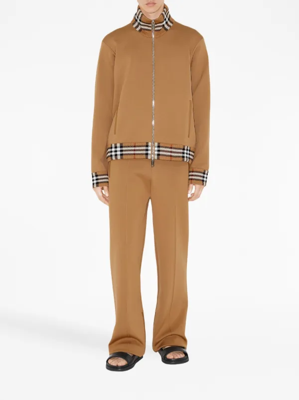 Burberry チェックトリム ジョガーパンツ | ニュートラル