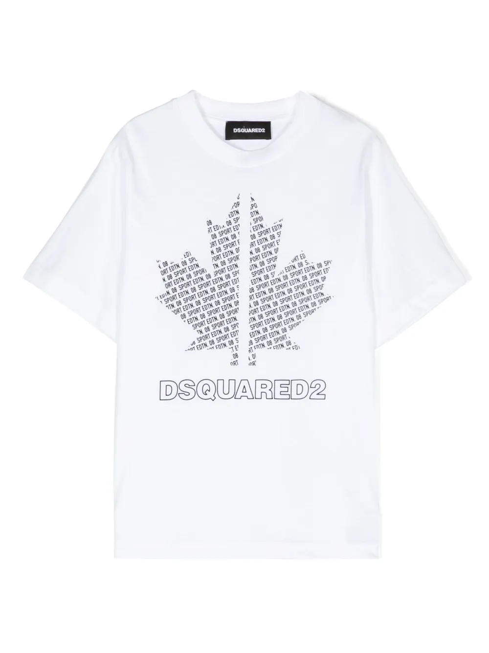 DSQUARED2 KIDS embossed-logo cotton T-shirt - White