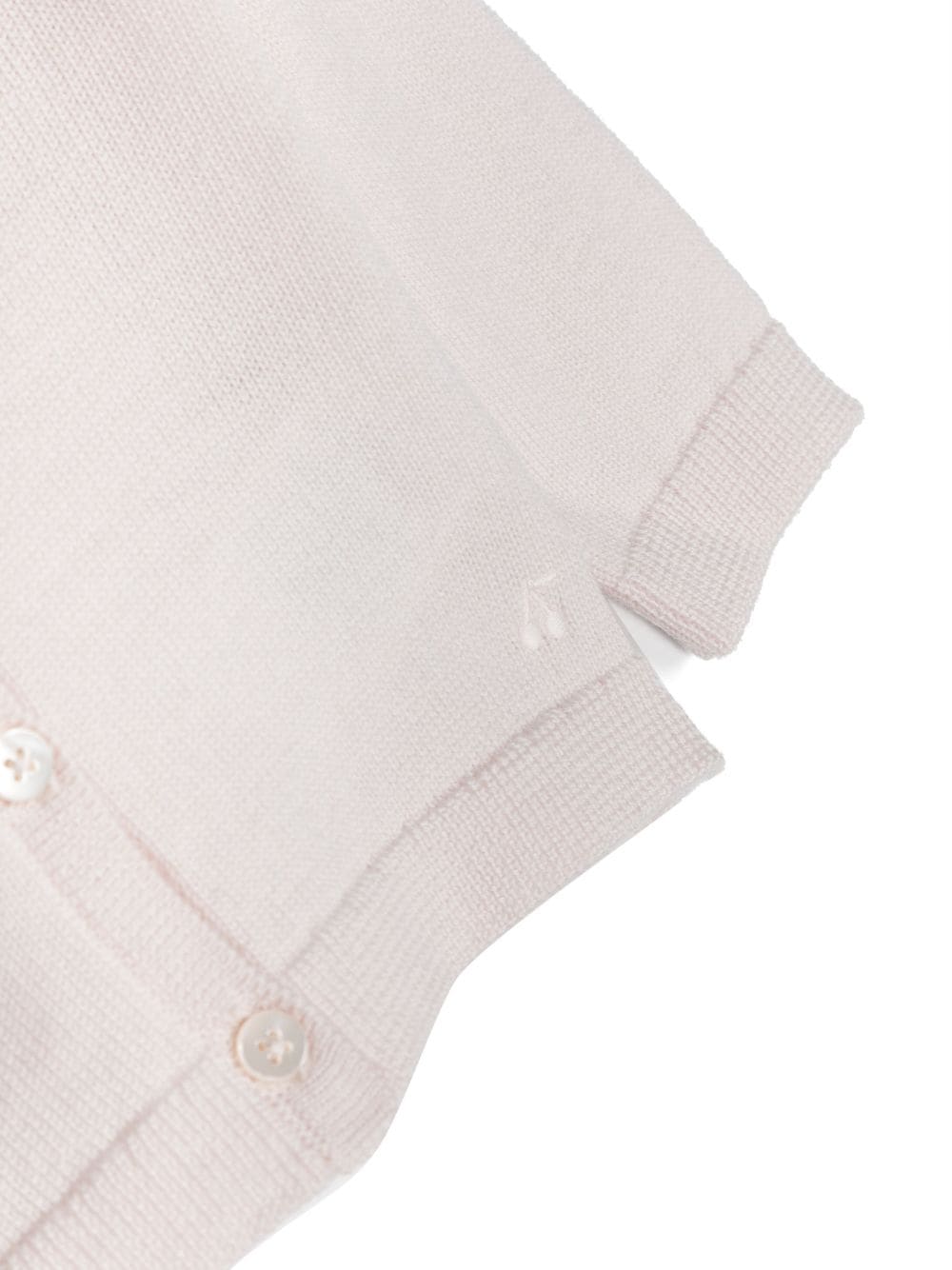 Shop Bonpoint Teyana Round-neck Wool Cardigan In Pink