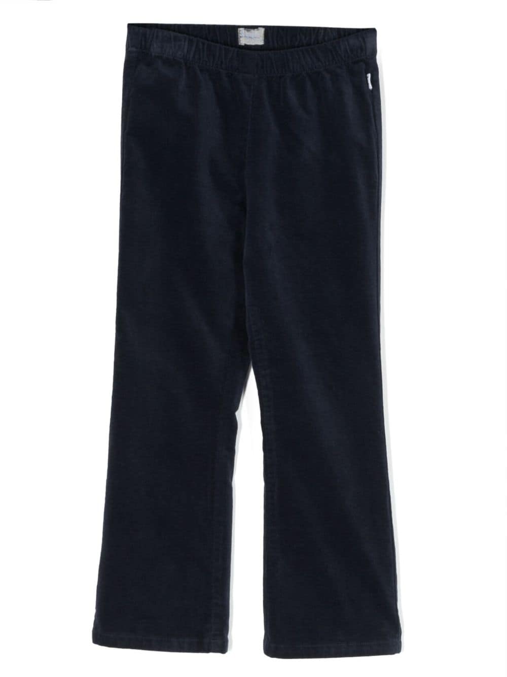 Il Gufo Kids' Elastic-waist Flared Trousers In Blue