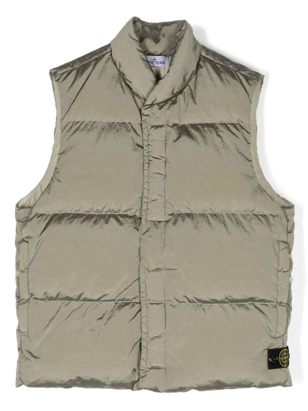 Stone Island Junior logo patch Padded Gilet Grey