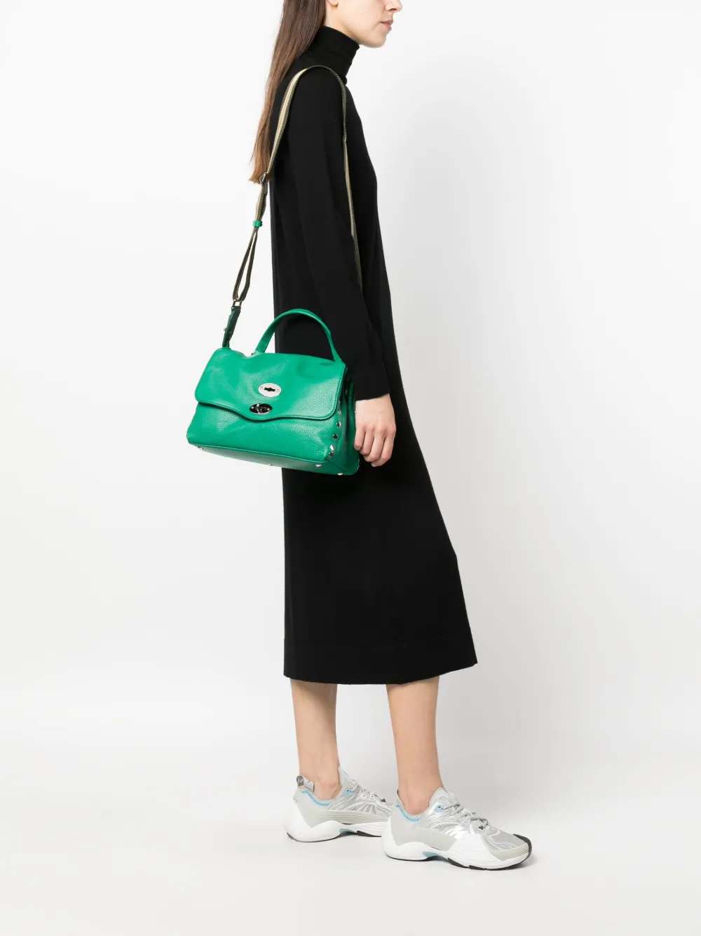 Zanellato Postina leren tas - Groen