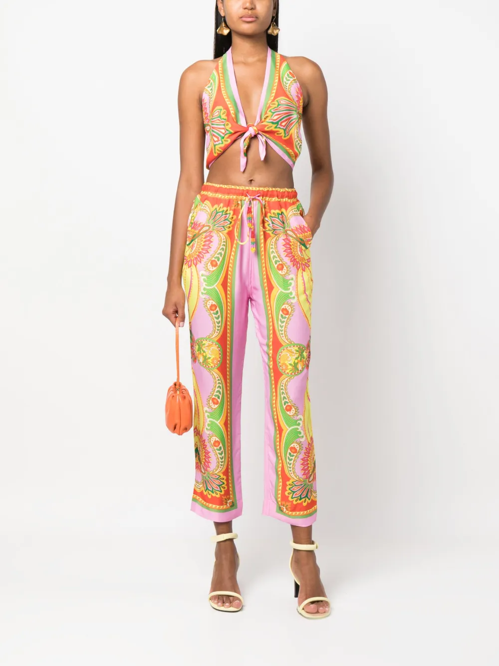 FARM Rio Top met paisley-print - Groen