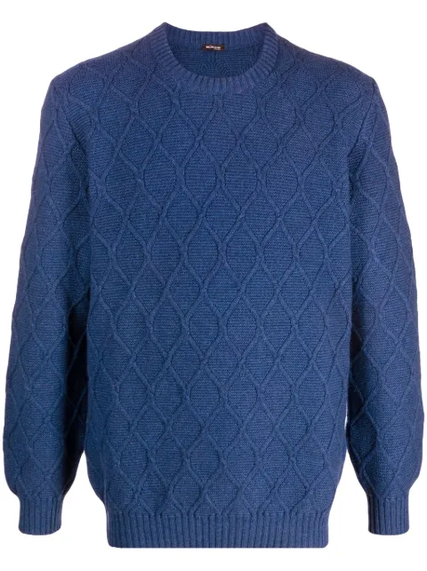 Kiton diamond-knit cashmere jumper