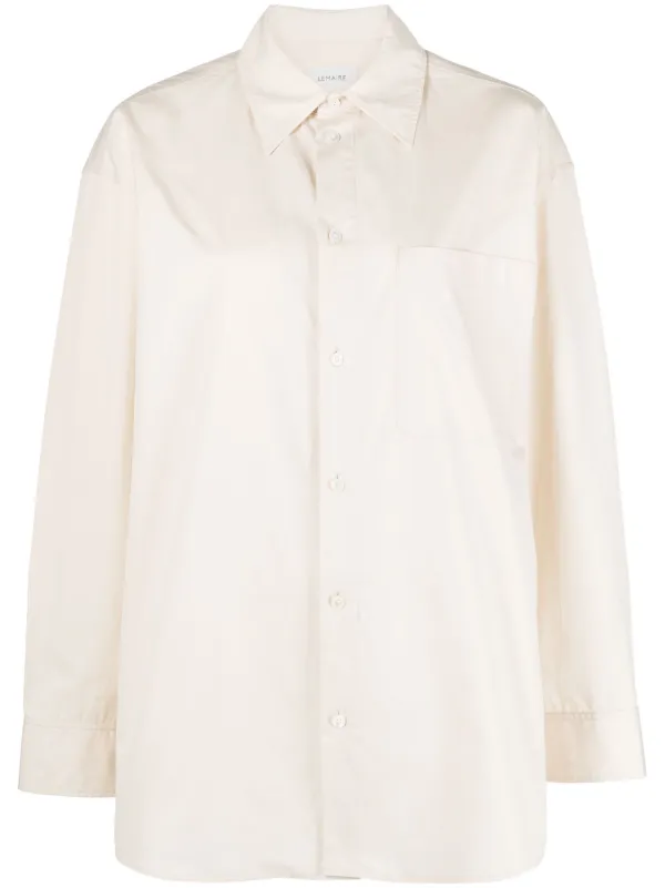 Lemaire Layered Cotton Shirt in Neutrals