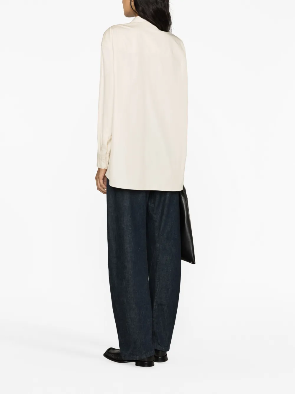 LEMAIRE Layered Cotton Shirt in Neutrals, view 4