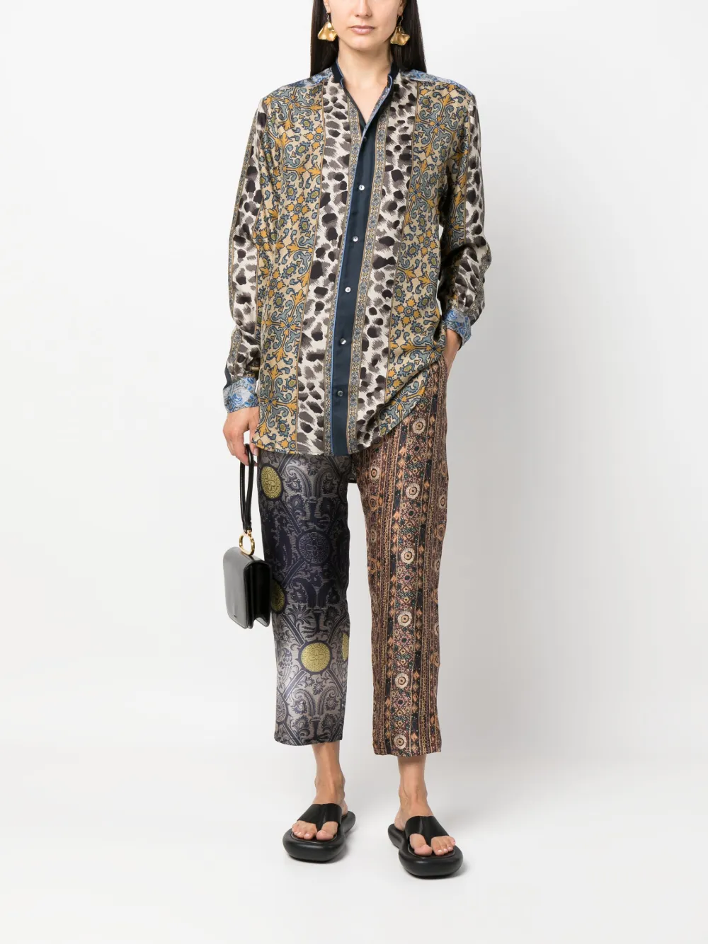 Pierre-Louis Mascia Broek met print - Bruin