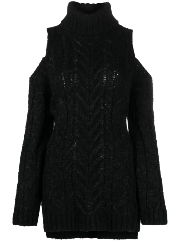 P.A.R.O.S.H. roll neck cold shoulder Jumper Farfetch