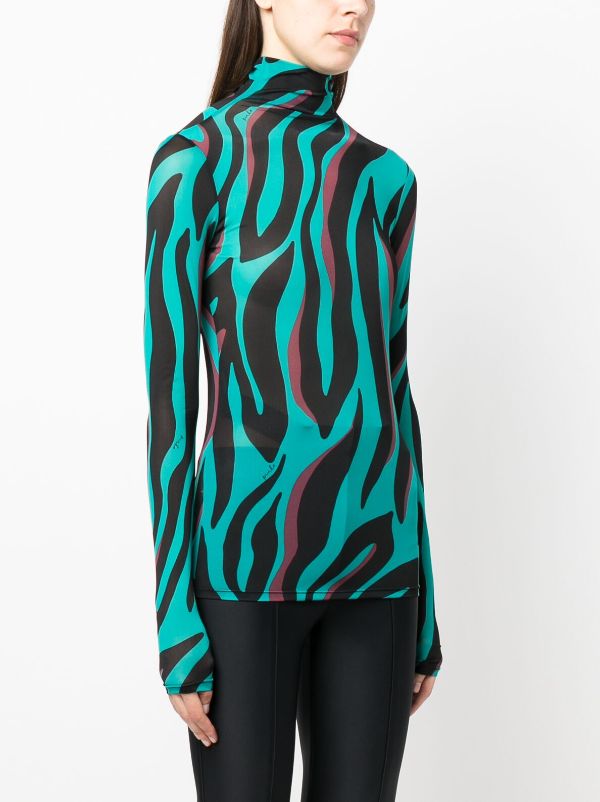 Animal print outlet roll neck