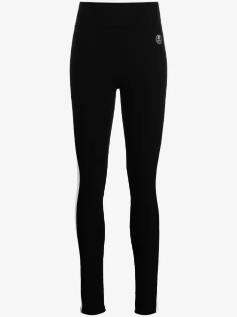 We Norwegians Voss striped merino-blend ski leggings