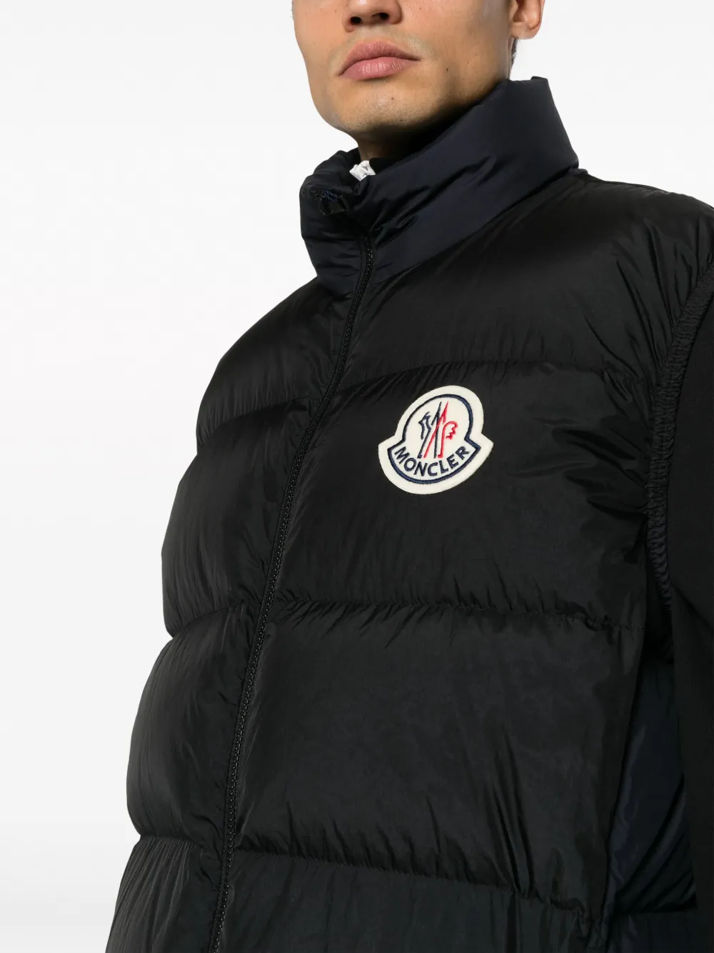 Moncler Almaz bodywarmer met logopatch Zwart