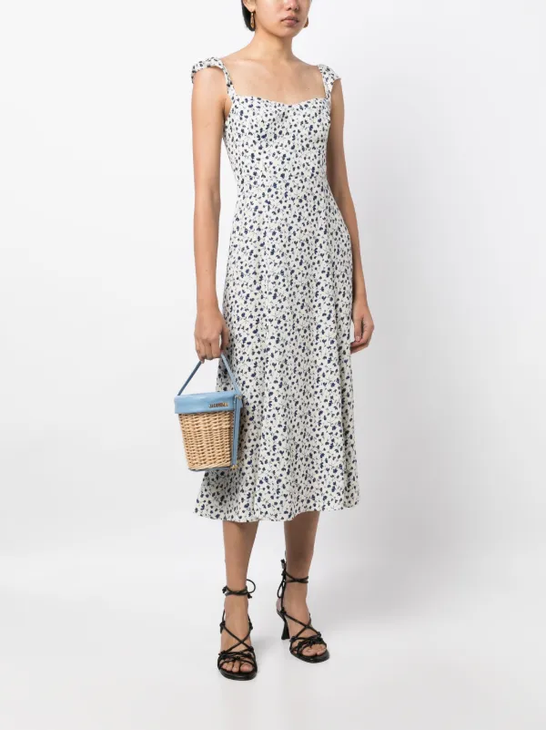 タグ付新品 Reformation Monica Dress US Sサイズ NEW Reformation Monica Floral-print Georgette Mini Wrap