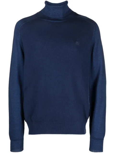ETRO Pegaso-embroidered roll-neck jumper