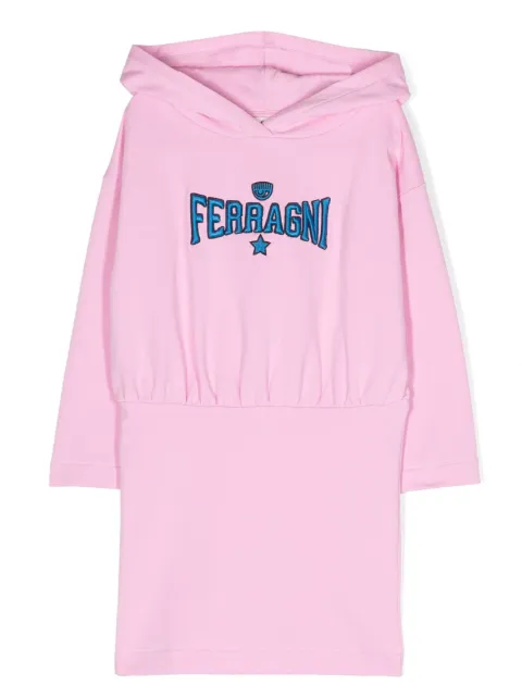 Chiara Ferragni Kids logo-patch hooded dress