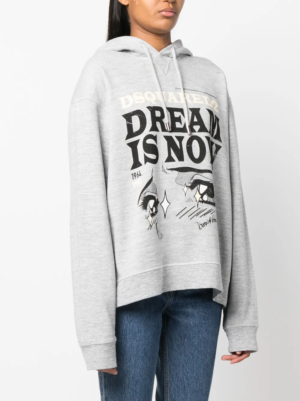 Disqued DSQUARED2 logo-print long-sleeve hoodie Women