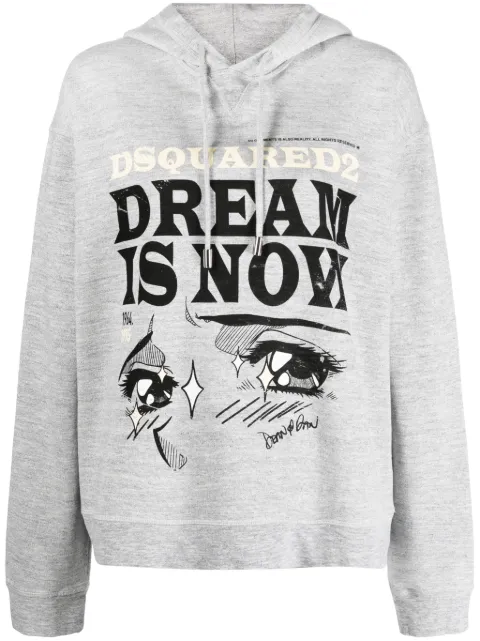 DSQUARED2 logo-print long-sleeve hoodie Women