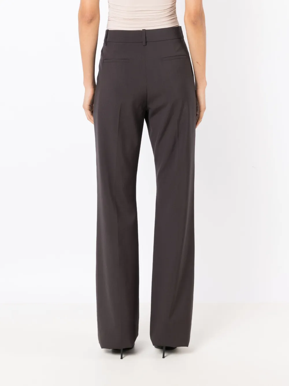 Shop Valentino High-waisted Flared Trousers