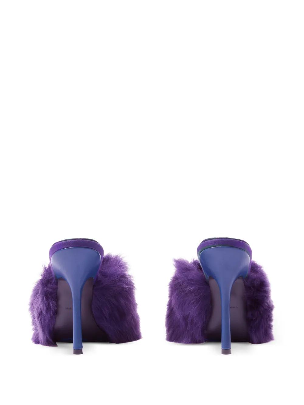 Shop Burberry Minnie 115mm Shearling Mules In Purple