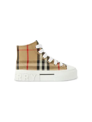 Burberry Kids Vintage Check Canvas Sneakers Neutrals FARFETCH AO