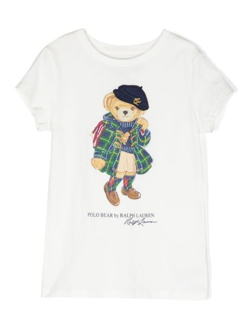 Ralph Lauren Kids Teddy Bear-motif cotton T-shirt