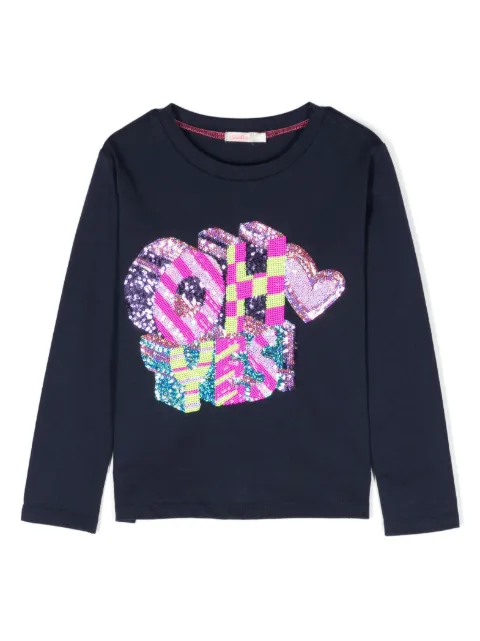 Billieblush playera con detalles de lentejuelas
