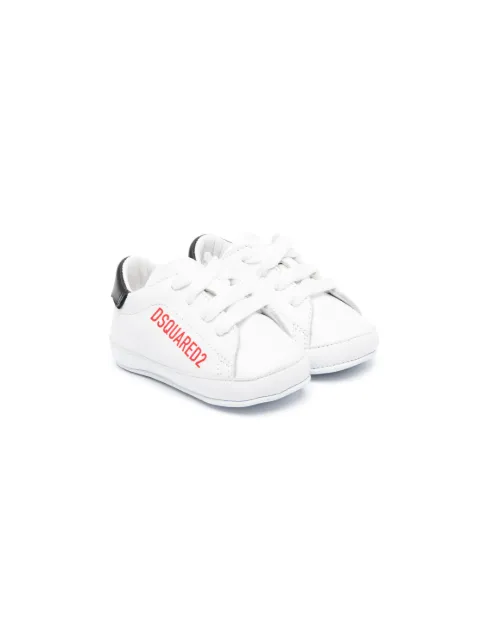 Dsquared2 Kids logo-print leather sneakers