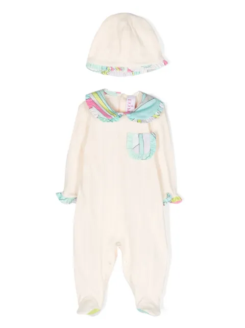 PUCCI Junior طقم أطفال قطن مرن بطبعة نقش 