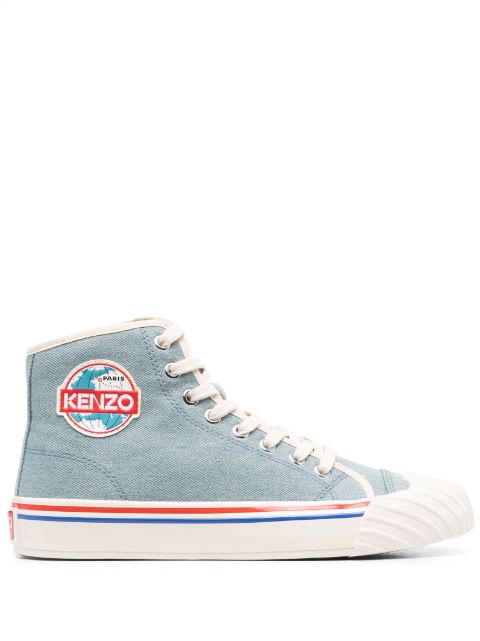 Kenzo logo-patch high-top sneakers Women