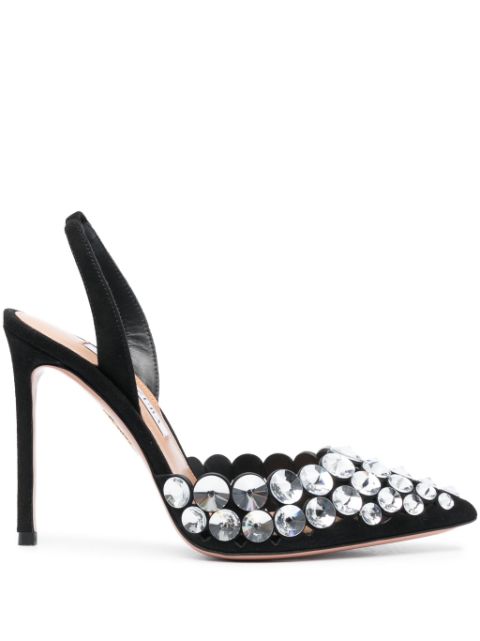 Aquazzura Maxi-Tequila 110mm crystal-embellished pumps Women