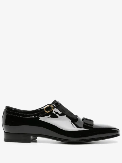 Gucci GG-panel patent-finish loafers