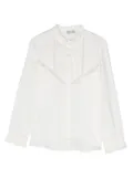 Il Gufo ruffled-collar cotton shirt - White