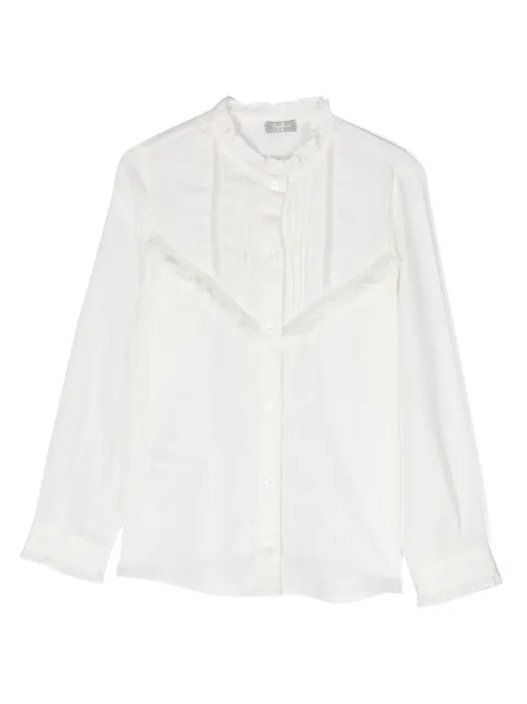 Il Gufo ruffled-collar cotton shirt