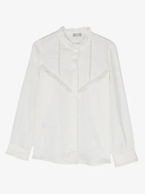 Il Gufo chemise en coton à col volanté