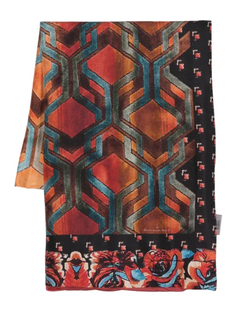 Pierre-Louis Mascia Aloe graphic-print silk scarf