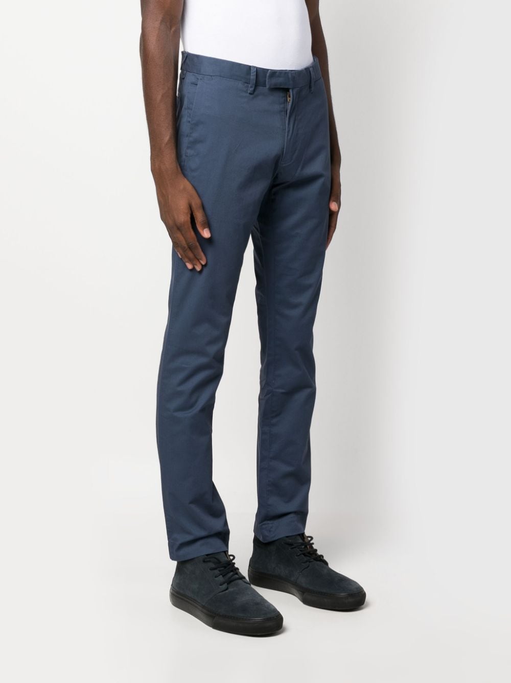 Shop Polo Ralph Lauren Straight-leg Tailored Trousers In Blue