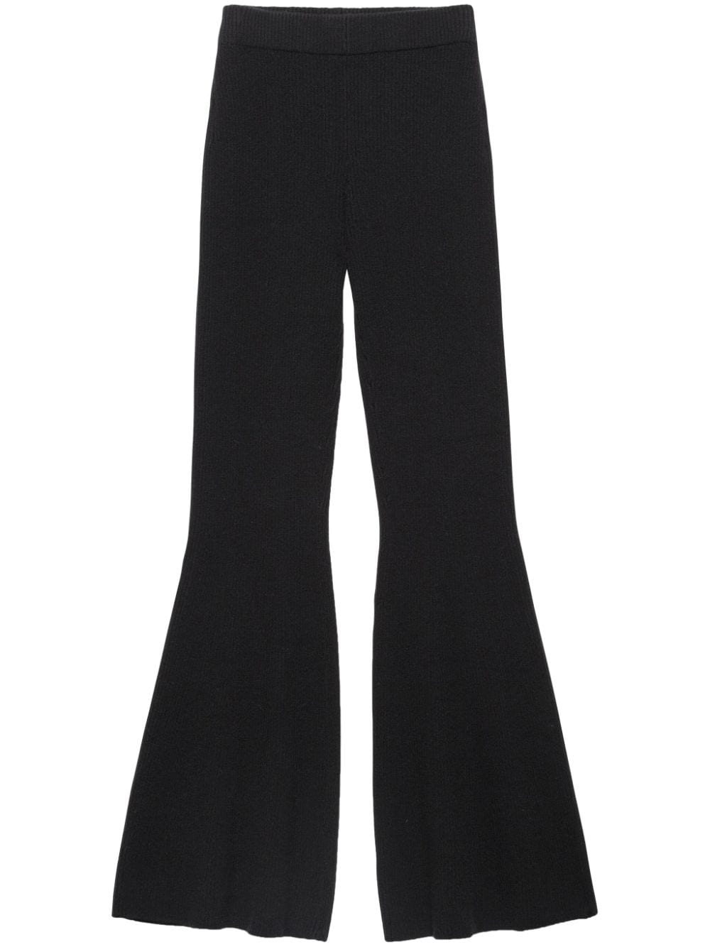 FRAME high-waisted ribbed-knit Flared Trousers - Farfetch