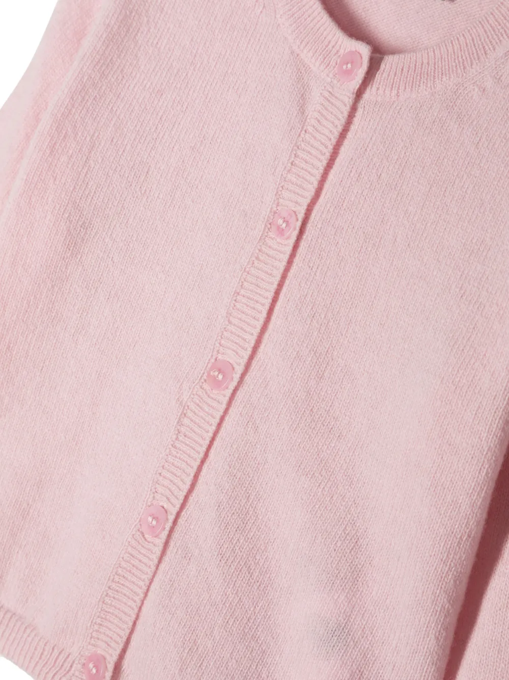 Il Gufo Round Neck Cardigan In Pink