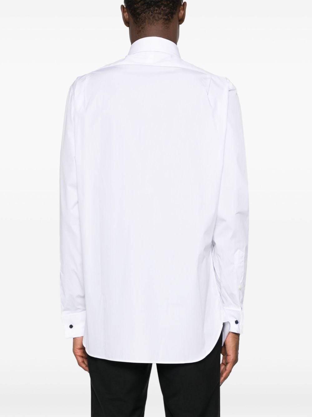 Shop Polo Ralph Lauren Spread-collar Cotton Shirt In Weiss