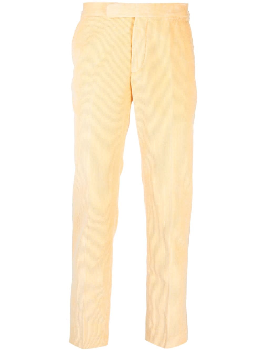 Polo Ralph Lauren Cotton Corduroy Slim-fit Trousers In Yellow