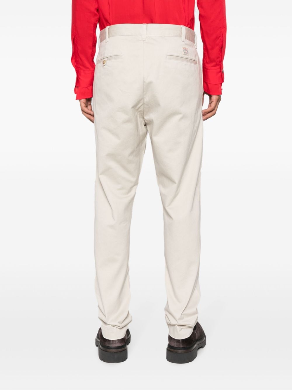 Shop Polo Ralph Lauren Tapered-leg Chino Trousers In Neutrals